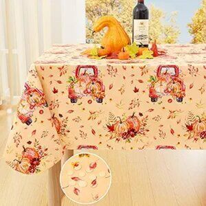 Pumpkin Truck Tablecloth – 60" x 120" Fall Harvest & Thanksgiving Table Cover
